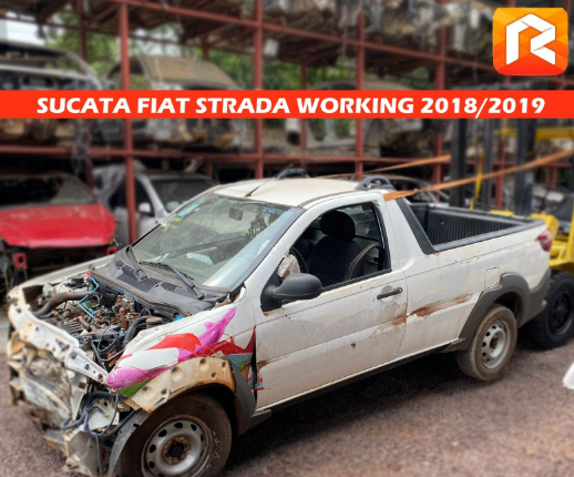Sucata Fiat Strada 1.4 Working 2018 2019 Retirada De Peças