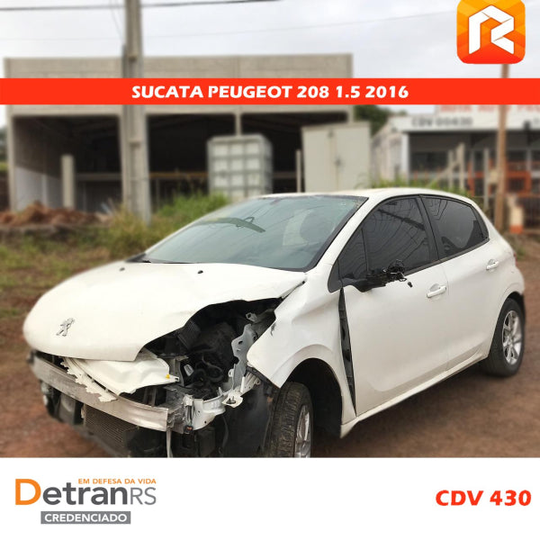 Sucata Peugeot 208 Active Pack 2016 Retirada De Peças